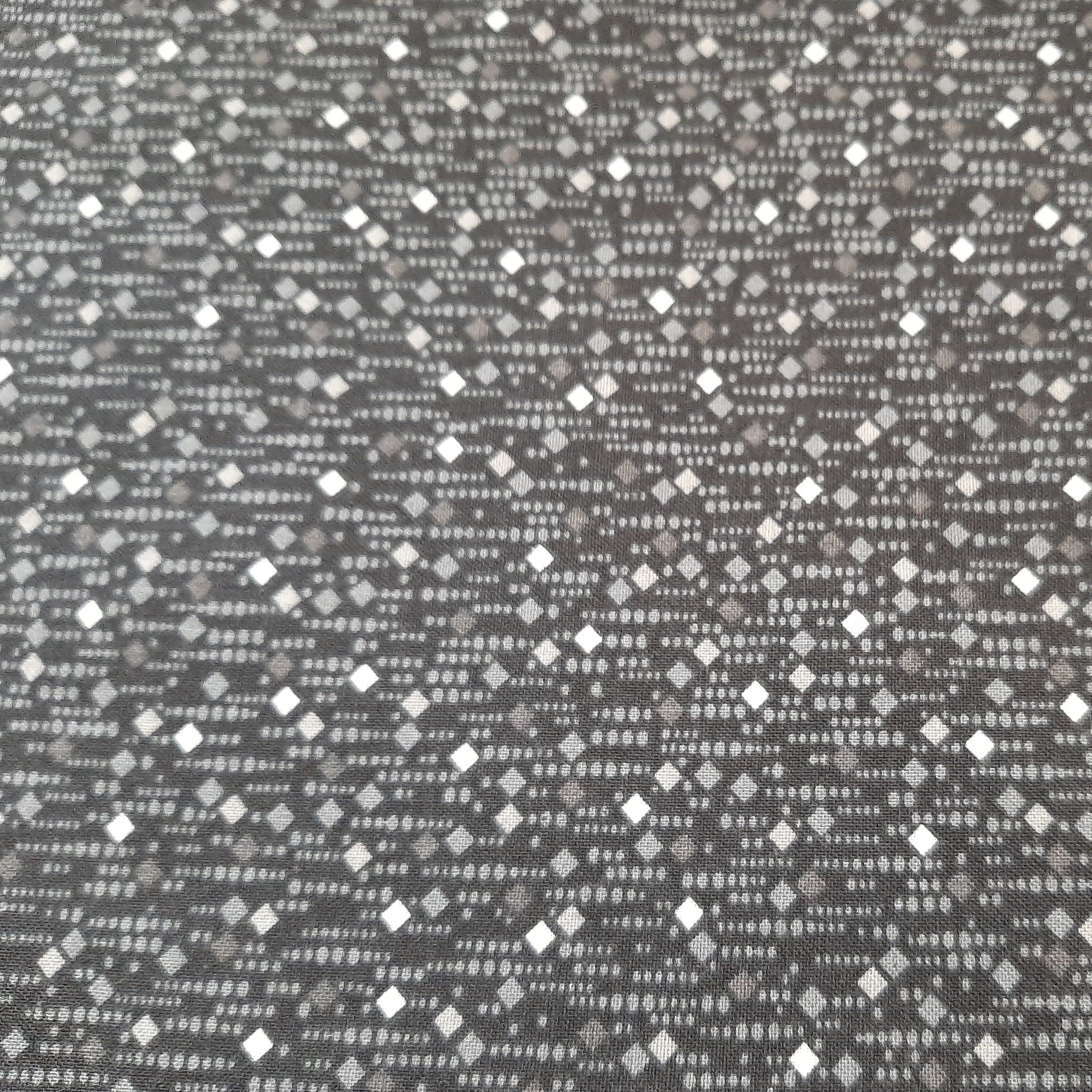slate gray with diamonds face mask fabric swatch