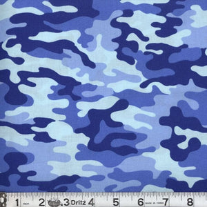 blue kickin camo camouflage fabric swatch