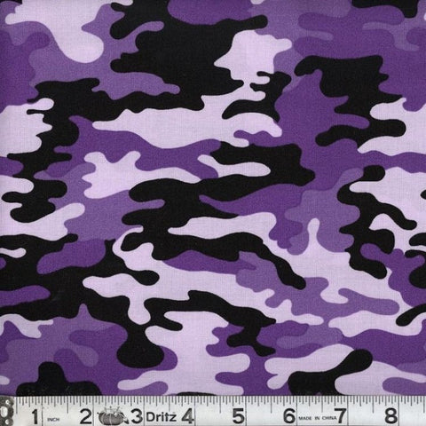 purple kickin camo camouflage fabric swatch