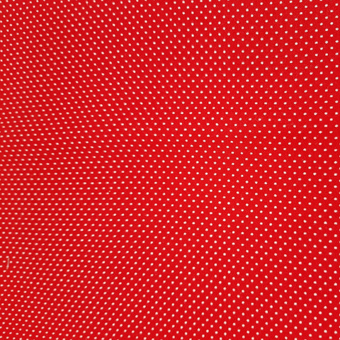 lipstick red with small white polka dots face mask fabric swatch